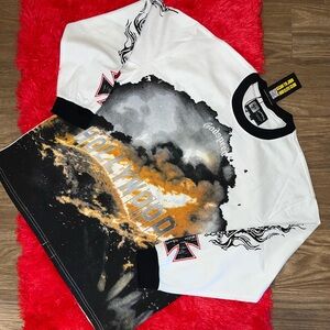 Graphic Long Sleeve Tee - Black and White